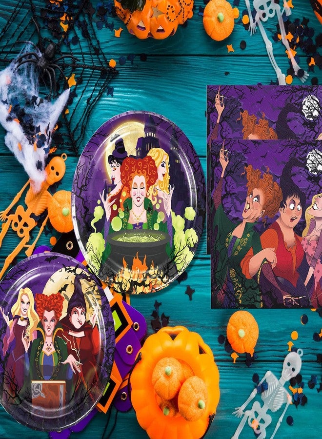 Omto 40Pack Hocus Pocus Party Supplies include 20Pcs plates, 20 napkins for Kids Hocus Pocus birthday party decoration - Image 4